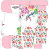 BLUZA DAMSKA (POLA) CLASSIC Z KAPTUREM - KOLIBRY I KWIATY Wz. 2 -  dzianina pętelkowa - XS