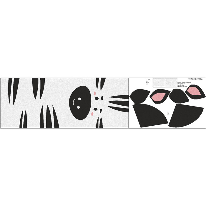 Dětský batoh pytel - ZEBRA JANET