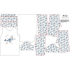CHILDREN'S PAJAMAS "ADA" - BLUE WHALES (THE WORLD OF THE OCEAN) - sewing set