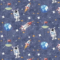 W KOSMOSIE WZ. 2 (WYPRAWA W KOSMOS) / ACID WASH GRANATOWY - tkanina wodoodporna