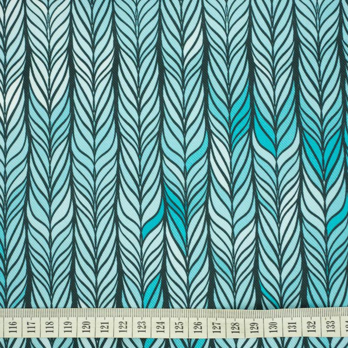 BRAID / sea blue - Waterproof woven fabric