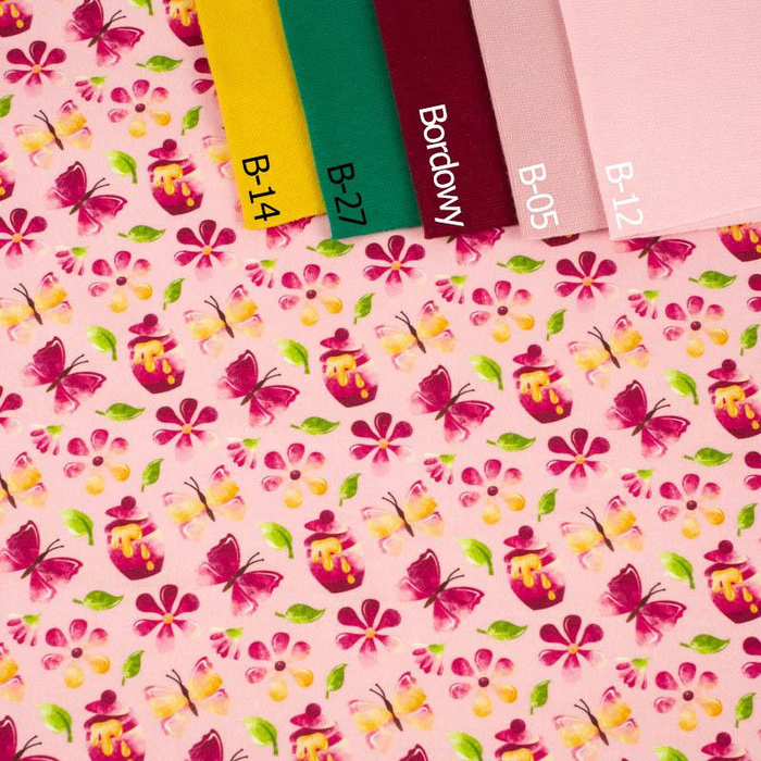 SCHMETTERLINGE UND HONIG (BÄRCHEN UND SCHMETTERLINGE) - Baumwoll Webware