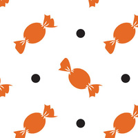 HALLOWEEN BONBONS / weiß - Baumwoll Webware
