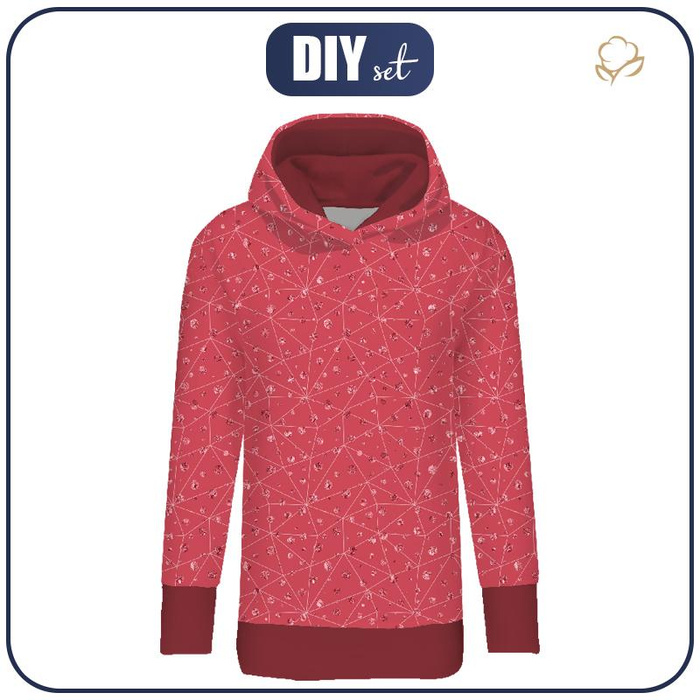 BLUZA DAMSKA (MEGI) - DŁUGA Z KAPTUREM - ROSA wz. 1-  dzianina pętelkowa XXXL