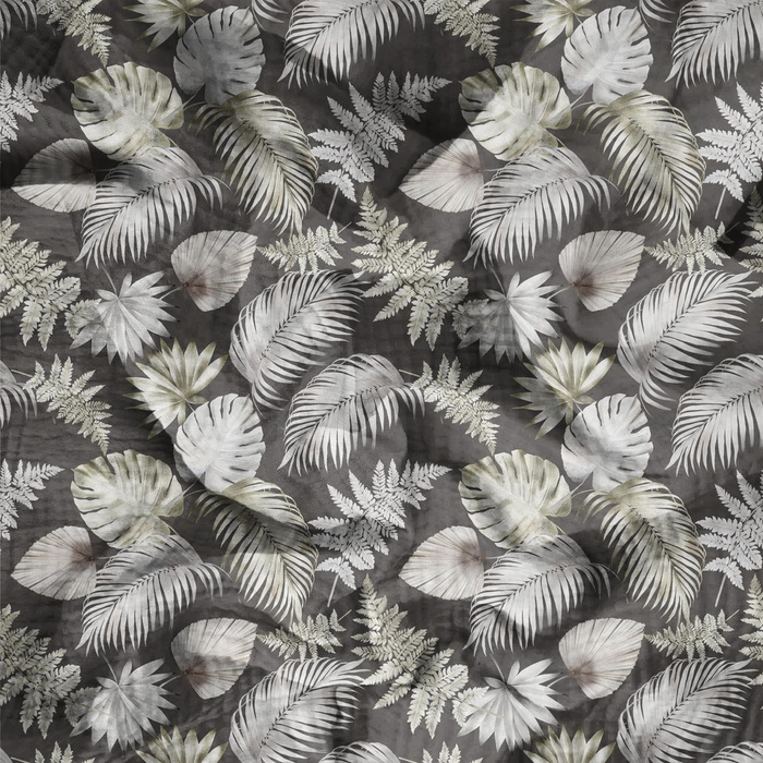 TROPICAL LEAVES - Cotton muslin