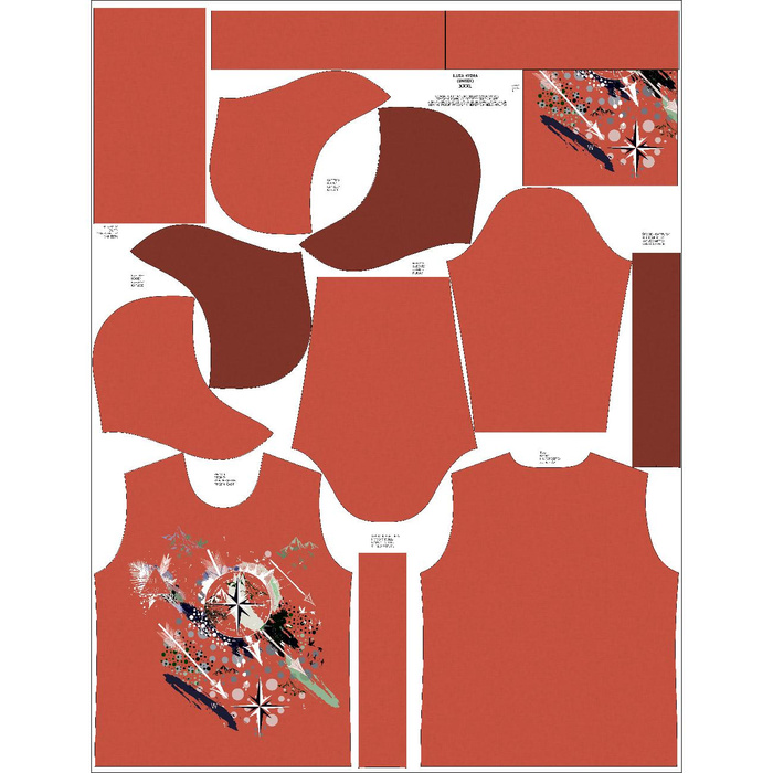 Unisex mikina s kapucí (HYDRA) - KOMPAS VZ. 2 - Sada šití 158/164