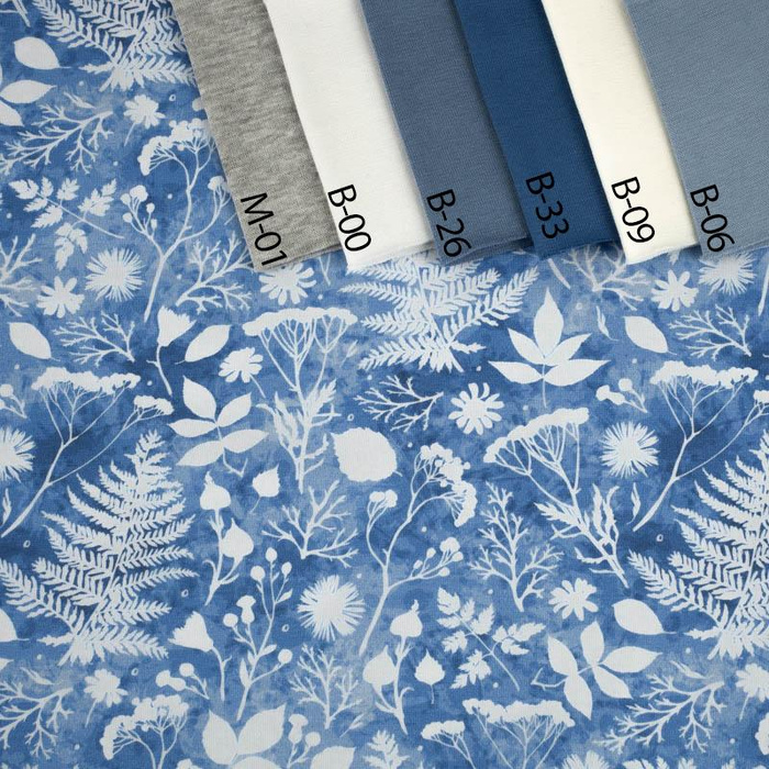 WEIß FARNBLÜTEN (CLASSIC BLUE) - Softshell