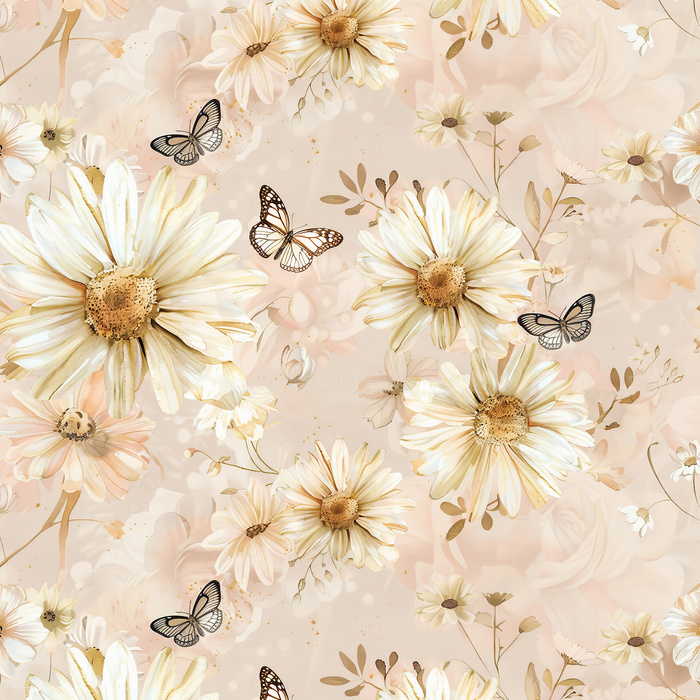 FLOWERS - Cloud Dancer WZ.6 - lycra 300g