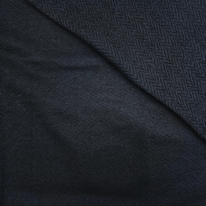 Reversible herringbone French terry - ANTHRACITE/ MR 78 (P290j)