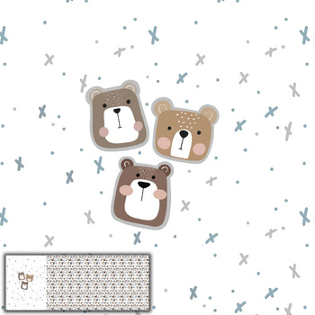 MISIE / brązowy (MIEJSKIE MISIE) - PANEL PANORAMICZNY (60 x 155cm)