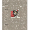 CHRISTMAS PETS WZ. 4 - panel (60cm x 50cm) SINGLE JERSEY