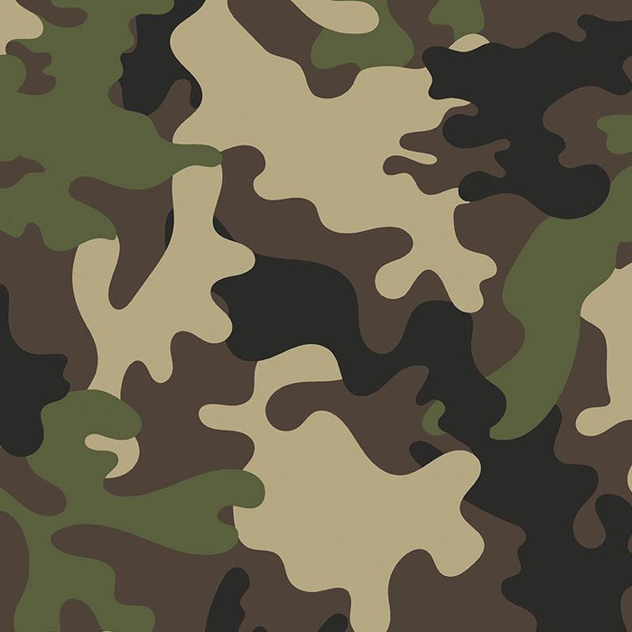 CAMOUFLAGE OLIVE- Polster- Velours