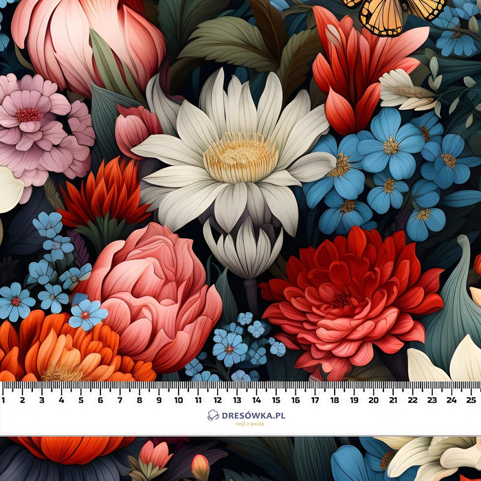 Butterfly & Flowers wz.10 - Crepe