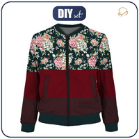 WOMEN’S BOMBER JACKET (KAMA) - Hydrangeas - sewing set
