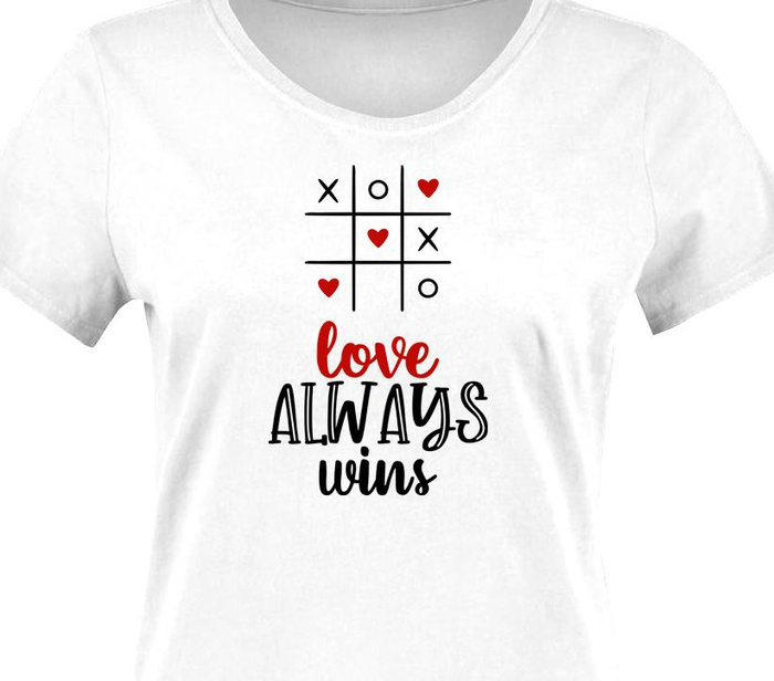 WOMEN’S T-SHIRT - TIC TAC TOE (BE MY VALENTINE) - single jersey