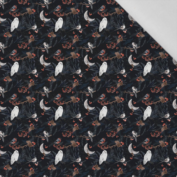 60cm WINTER BIRDS pat. 2 (WINTER IN PARK) - Cotton woven fabric