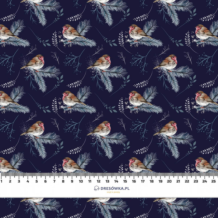 WINTER ROBINS (WINTER IN PARK) - looped knit fabric with elastane ITY
