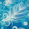 WHITE FEATHERS / blue - swimsuit lycra