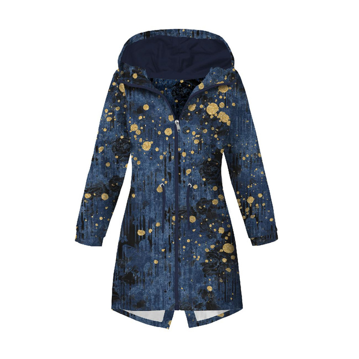 WOMEN'S PARKA (ANNA) - GOLDEN DOTS / jeans - sewing set M