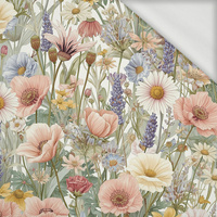 PASTEL FLOWERS WZ. 35 - dresówka pętelkowa