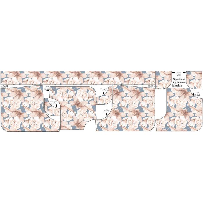 Damen Badeshorts - RETRO FLOWERS M. 2 S