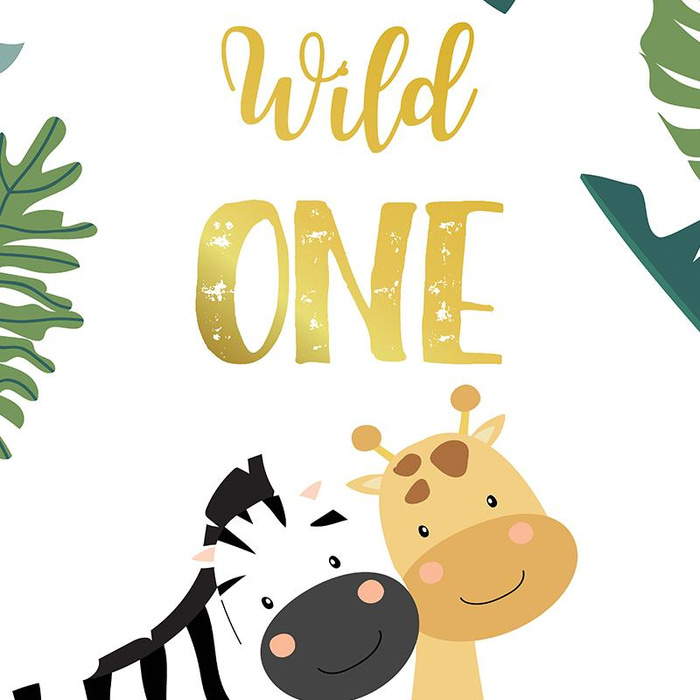 ZEBRA UND GIRAFFE (WILD & FREE) - Paneel