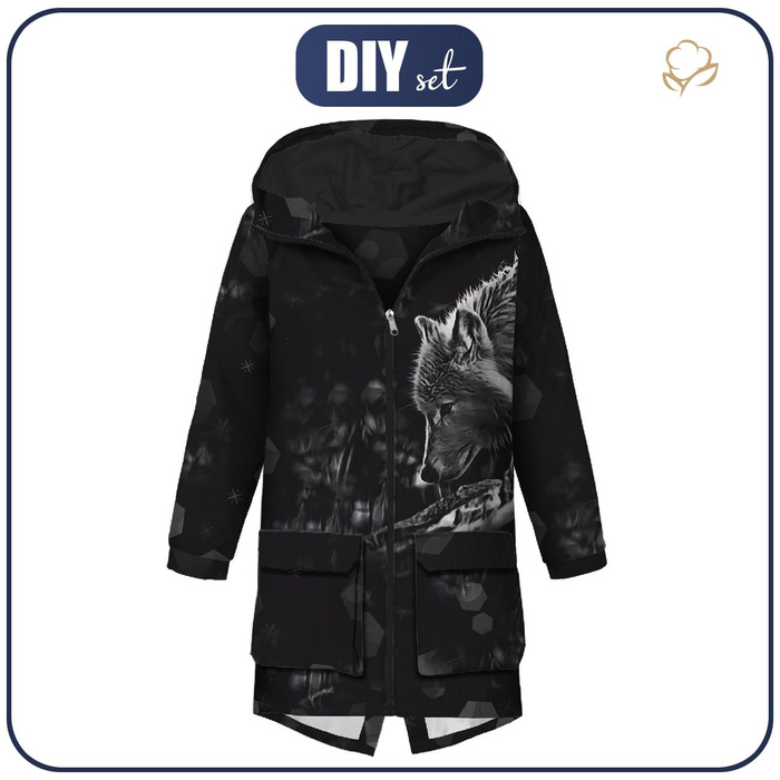 PÁNSKÁ BUNDA PARKA (TOM) - Arktický vlk - Sada šití XXL