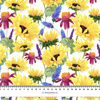 SUNFLOWERS pat. 4 (BLOOMING MEADOW) - single jersey with elastane 