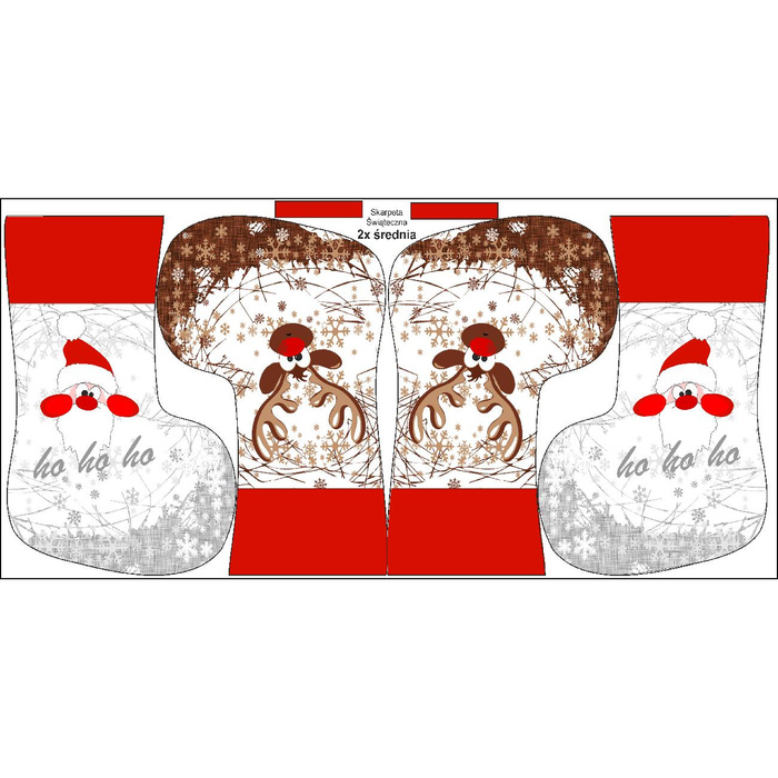 Christmas Stocking Set - REINDEER / brown