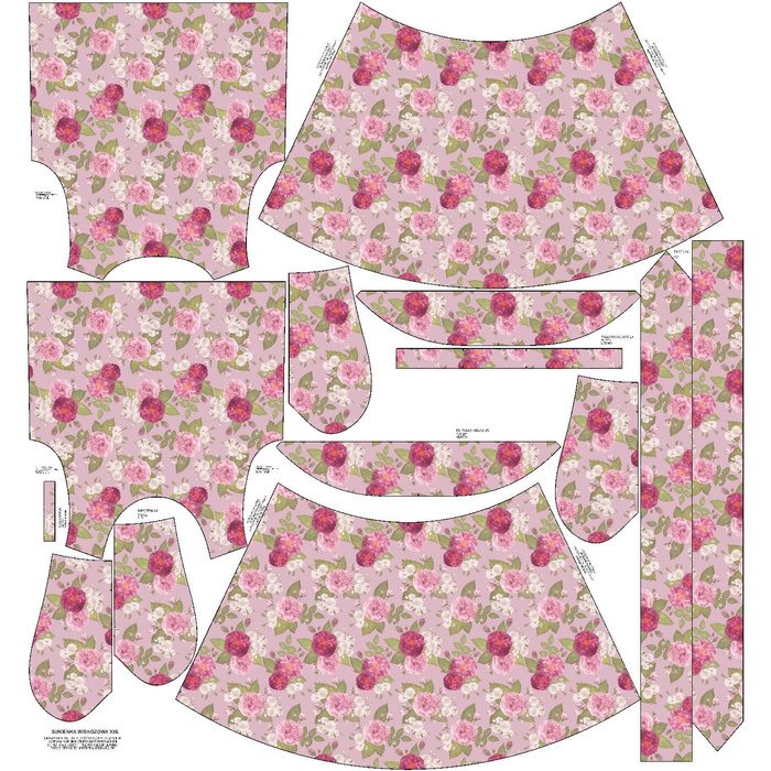 DRESS "EMMA" - ROSE GARDEN / pink - Viscose jersey with elastane XS