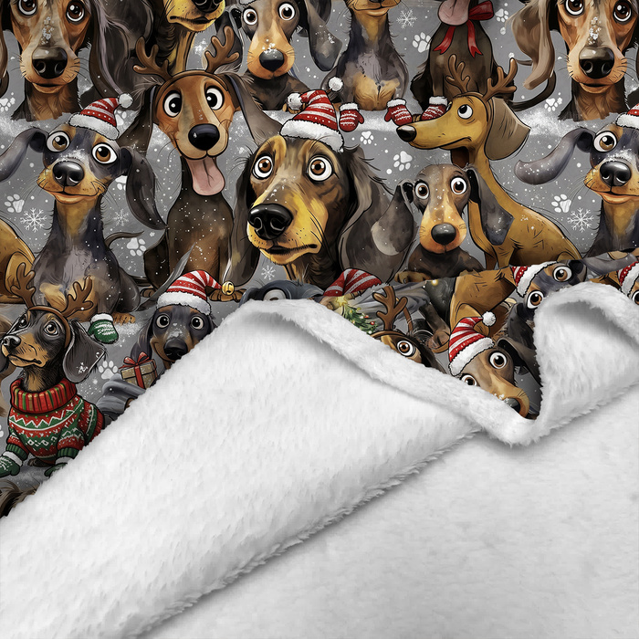 DOGS WZ. 1 / CHRISTMAS - Minky plyš