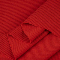 Rib Jersey fabric Unicolour - RED (D-18)