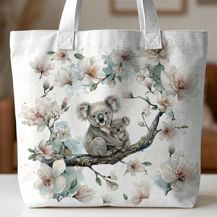 KOALA FAMILY - panel (75cm x 80cm) looped knit