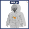 KID'S HOODIE - PIZZA - looped knit fabric (122/128)