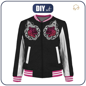 DAMEN BOMBERJACKE (KAMA) - ROSA TIGER - Nähset L