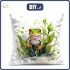 KISSEN 45x45 - WATERCOLOR FROG - Baumwoll Webware - Nähset