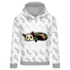 BLUZA DAMSKA (POLA) CLASSIC Z KAPTUREM - ŚPIĄCY KOT CARLA (DIA DE LOS MUERTOS) - dzianina pętelkowa 