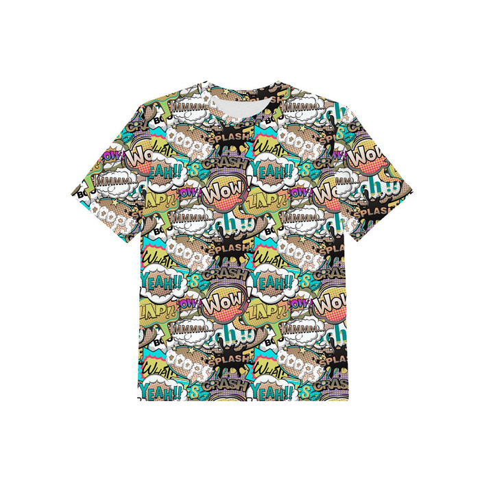 KINDER T-SHIRT- COMICS (bunt) - Single Jersey (116/122)