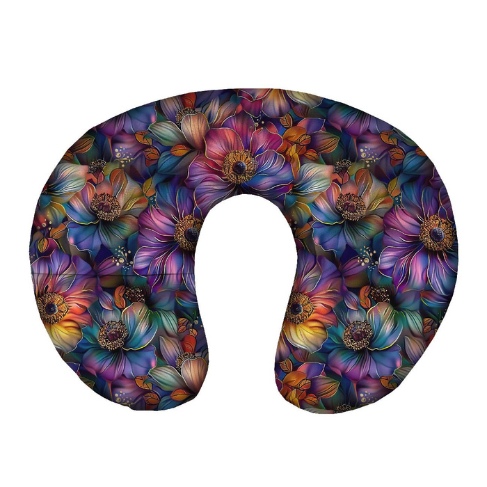 POLŠTÁŘ NA KRK - COLORFUL FLOWERS vz. 1 - sada šiti