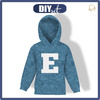 DZIECIĘCA BLUZA Z KAPTUREM (ALEX) - "E" / acid wash atlantic blue - dzianina pętelkowa (110/116)