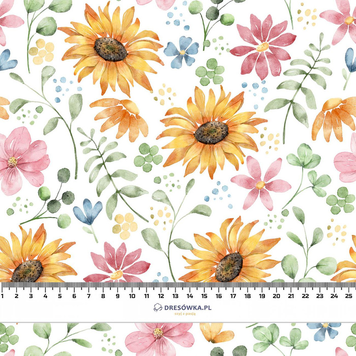 SONNENBLUMEN MIX - Baumwoll Musselin