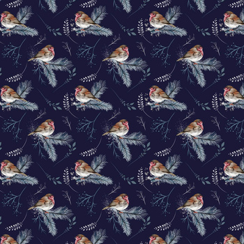 WINTER ROTKEHLCHEN (WINTER IM PARK) - Wasserabweisende Webware