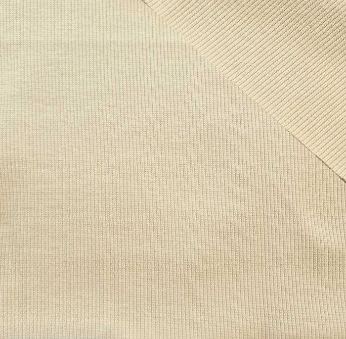 Rib Jersey fabric Unicolour - STRAW BEIGE (D-207) 