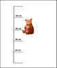 BEAR WITH HONEY (BEARS AND BUTTERFLIES) - panel looped knit 