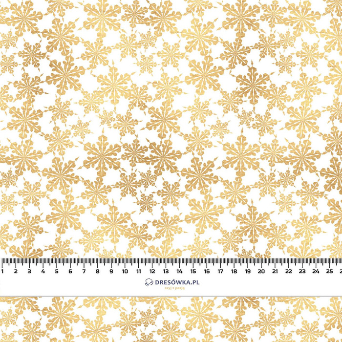 GOLDENE PAPIER SCHNEEFLOCKEN (WEIßE WEIHNACHTEN) - Webware für Tischdecken