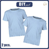 2-PACK - BASIC T-SHIRT DZIECIĘCY - BABY-BLUE - zestaw do uszycia (104/110)