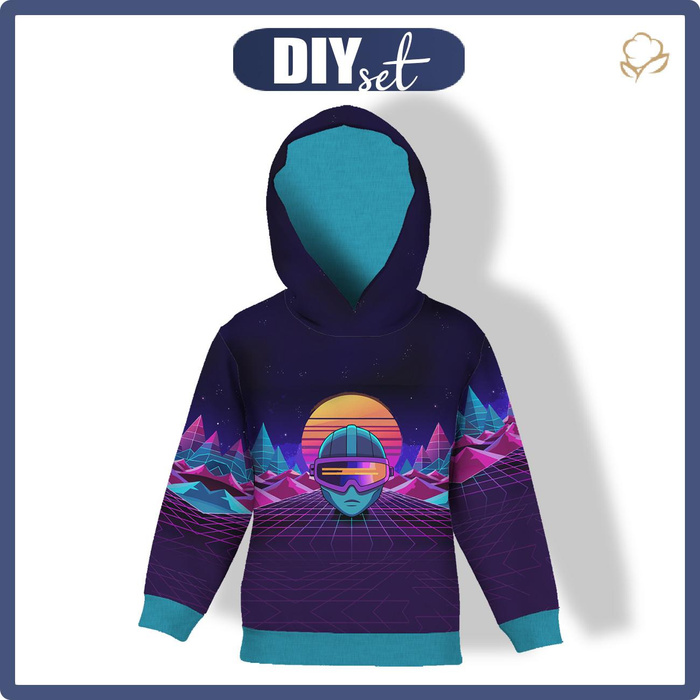KINDER HOODIE (ALEX) - NEON GALAXY MS.10 - Nähset
