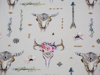 INDIAN / skulls - Viscose jersey WE210