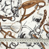 HORSE-RIDING (HOBBIES AND JOBS) / white -  Cotton woven fabric