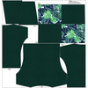 SNOOD SWEATSHIRT (FURIA) - MELANGE BOTTLE GREEN / MONSTERA 2.0 - sewing set - XXXL